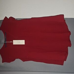 Red Sleeveless Blouse